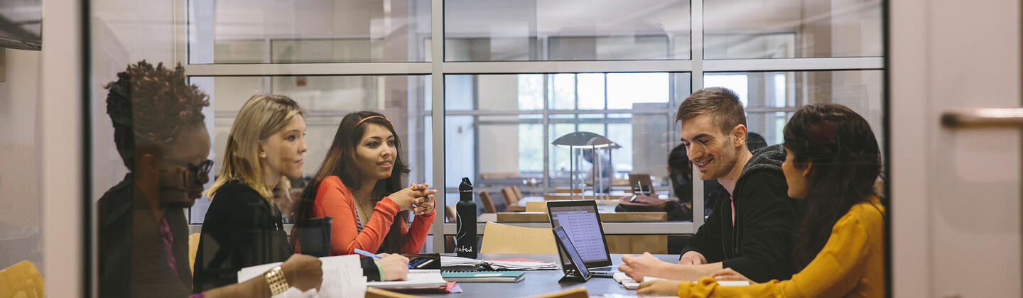 Group of Students in Study Room Group of Students in Study Room
